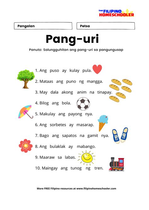 Mga Uri ng Pang.